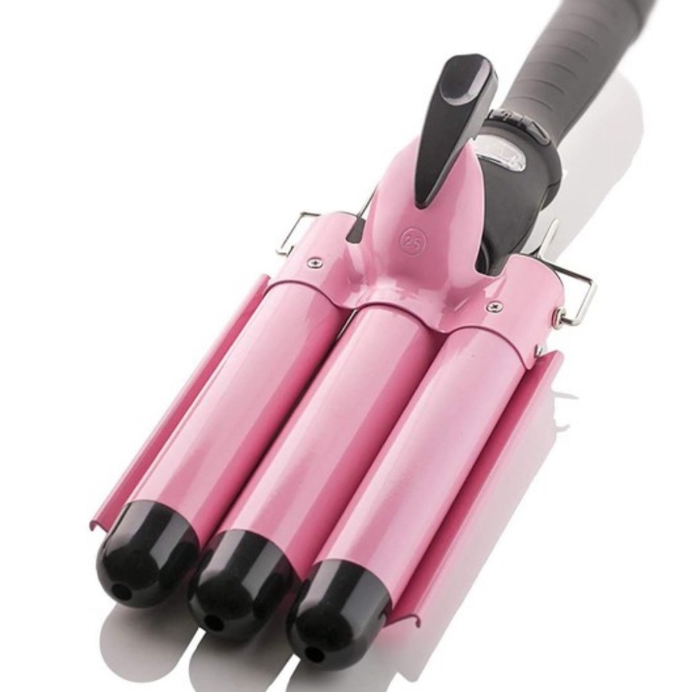 NEW Alure 3 barrel curling waver iron pink